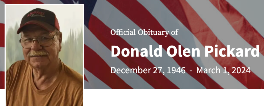 In Memory of Donald Olen Pickard