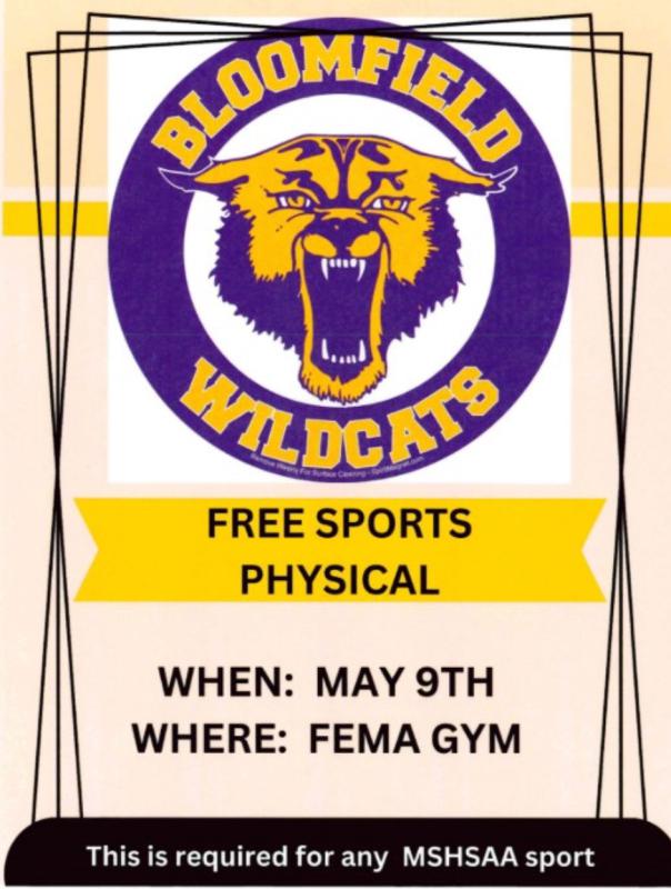 Bloomfield Athletes - FREE Physicals