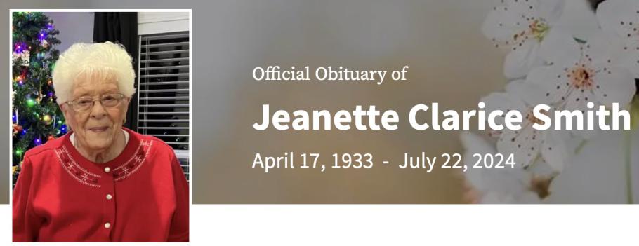 In Memory of Jeanette Clarice Smith