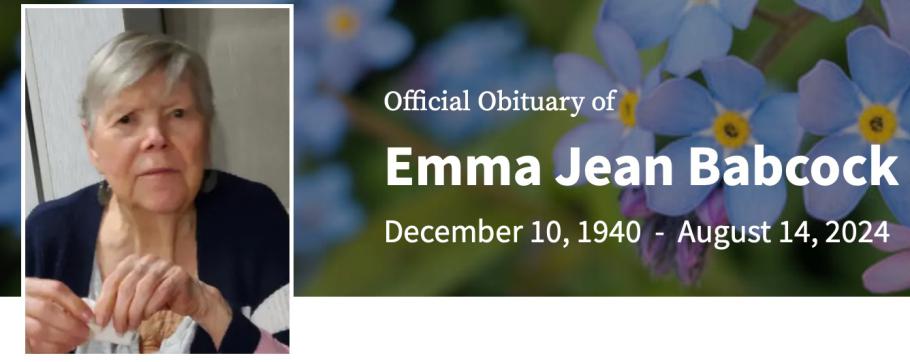 In Memory of Emma “Jean” Babcock