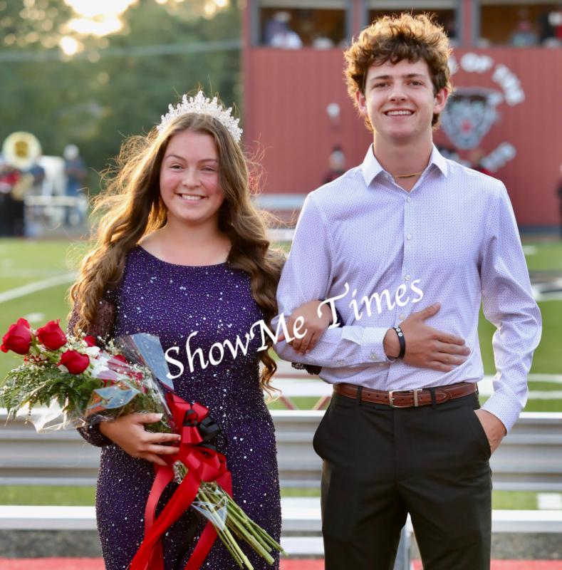 Retiring 2023 DHS Homecoming Queen Kate Churchill Escorted by Cameron Bell