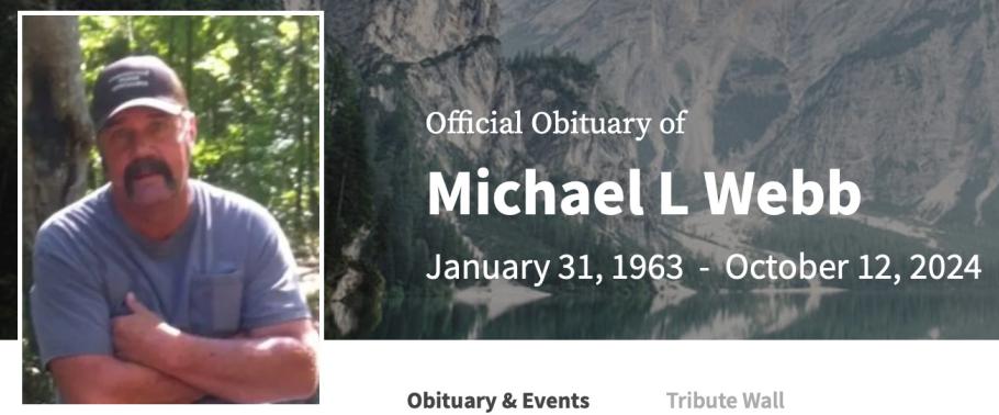 In Memory of Michael Leland Webb