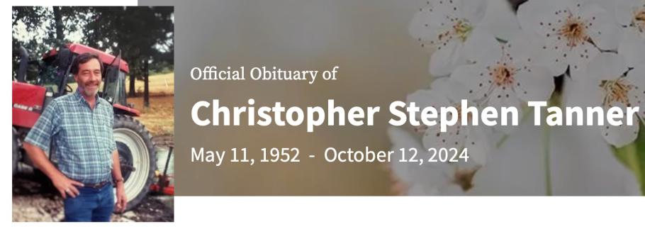 In Memory of Christopher Stephen Tanner