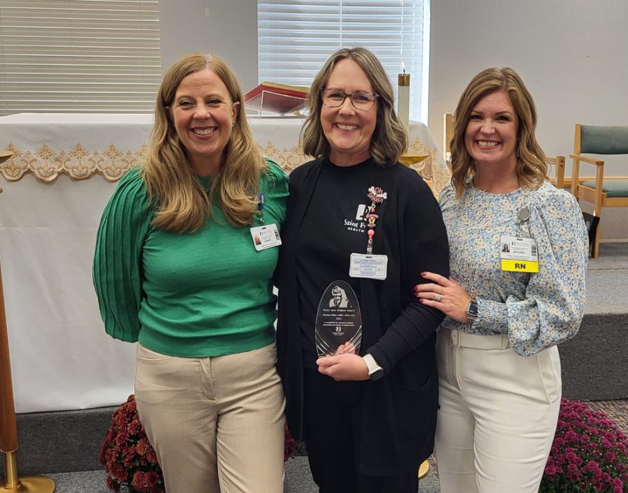 Saint Francis Healthcare System Awards Shannon Miller, MSOT, OTR/L, CHT, The Sister Jane Mission Award