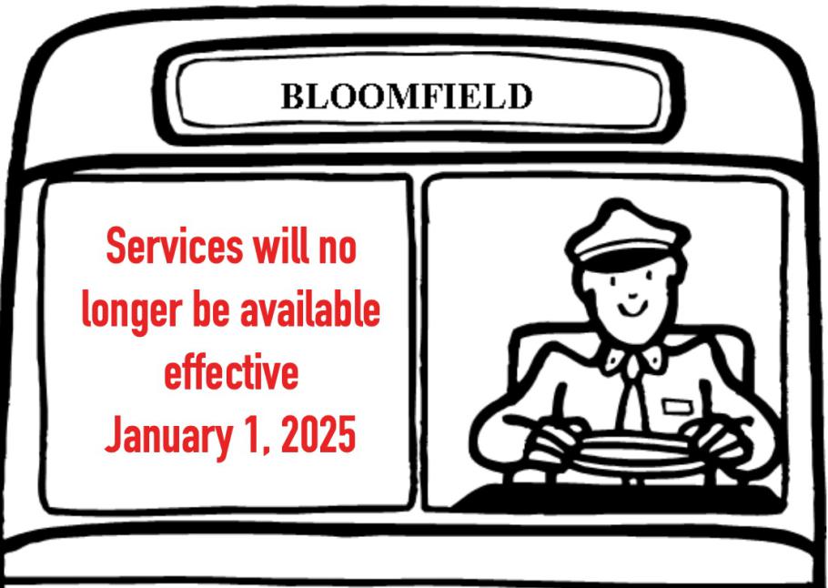 Bloomfield Transit to Stop Offering Services