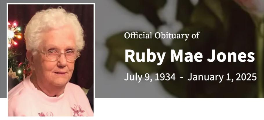 In Memory of Ruby Mae Jones