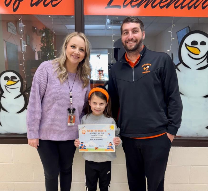 Advance K-2 November Student of the Month is Madilyn Bond