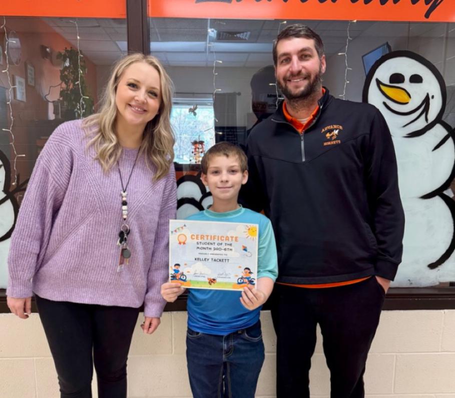 Advance Schools 3rd-6th Grade Student of the Month for November is Kelley Tackett
