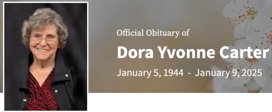 In Memory of Dora Yvonne Carter