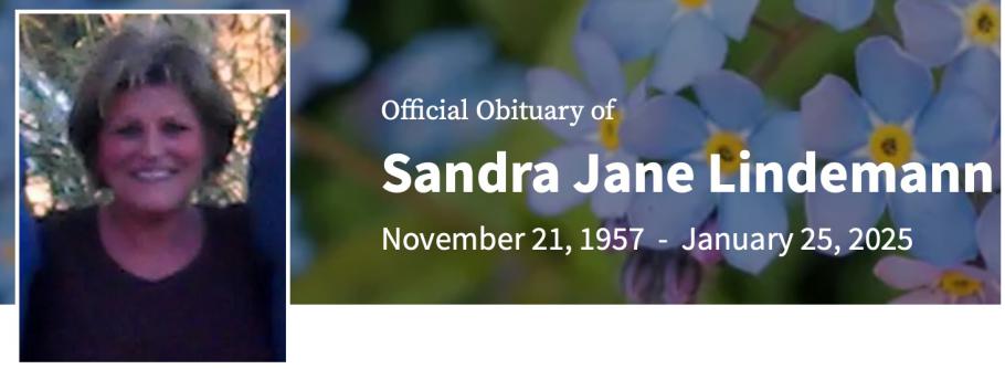 In Memory of Sandra Jane Smith Lindemann