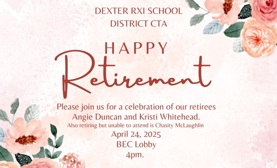 Dexter CTA Retirement Tea Set for April 24, 2025