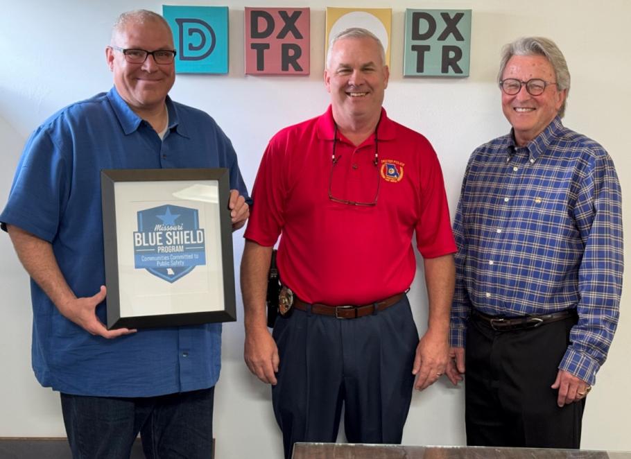 City of Dexter Receives Blue Shield Designation from the Missouri Department of Public Safety
