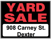Yard Sale Friday and Saturday
