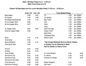 Bootheel Recycling Price Sheet - February 1, 2017