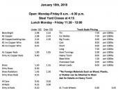 Bootheel Recycling Price Sheet - January 10, 2018