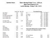 Bootheel Recycling Price Sheet - July 18, 2018