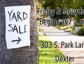 Yard Sale at 303 S. Park Lane in Dexter