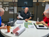 Dexter Fire Chief and EMA Director, Don Seymore, Offers Chainsaw Crews Information